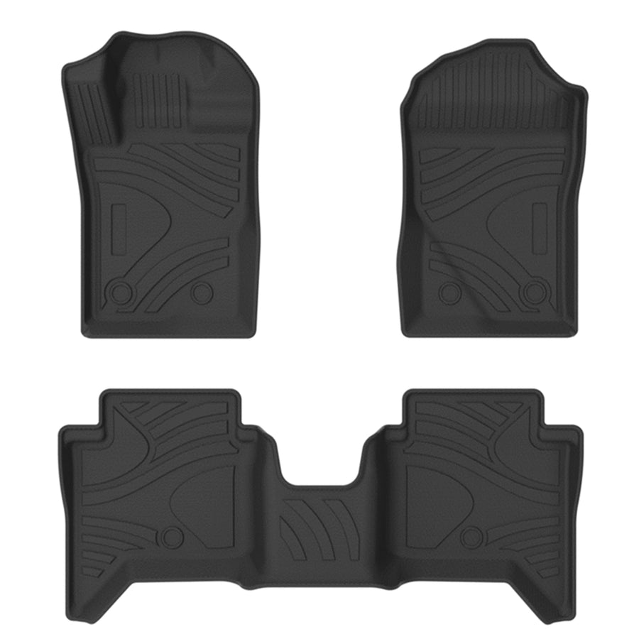 TOTALINER Black Horse Heavy Duty Floor Mat Anti-Skid Black 1.37'' Thickness Compatible with 2023-2025 Ford Ranger SuperCrew Cab-FMFRA23