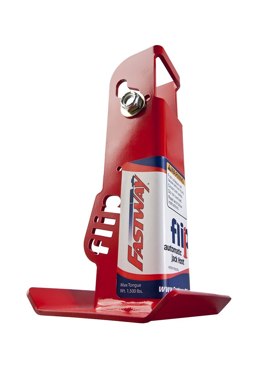 Fastway 88-00-6500 FLIP Trailer Tongue Automatic Fold-Up Jack Foot Plate for 2 1/4" Jacks-6" Extension (2-Inch Inner Jack Tube)