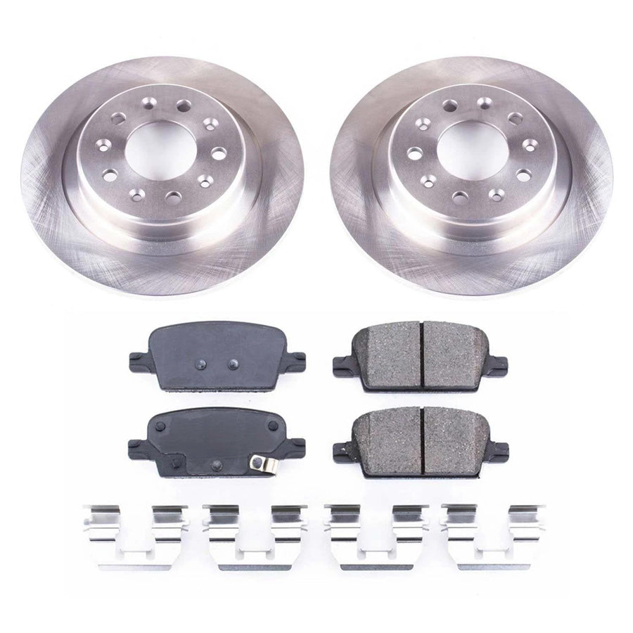 Power Stop KOE7722 Rear Replacement Brake Kit-OE Brake Rotors & Ceramic Brake Pads For Chevrolet Malibu 2016-2022 [Model Specific]