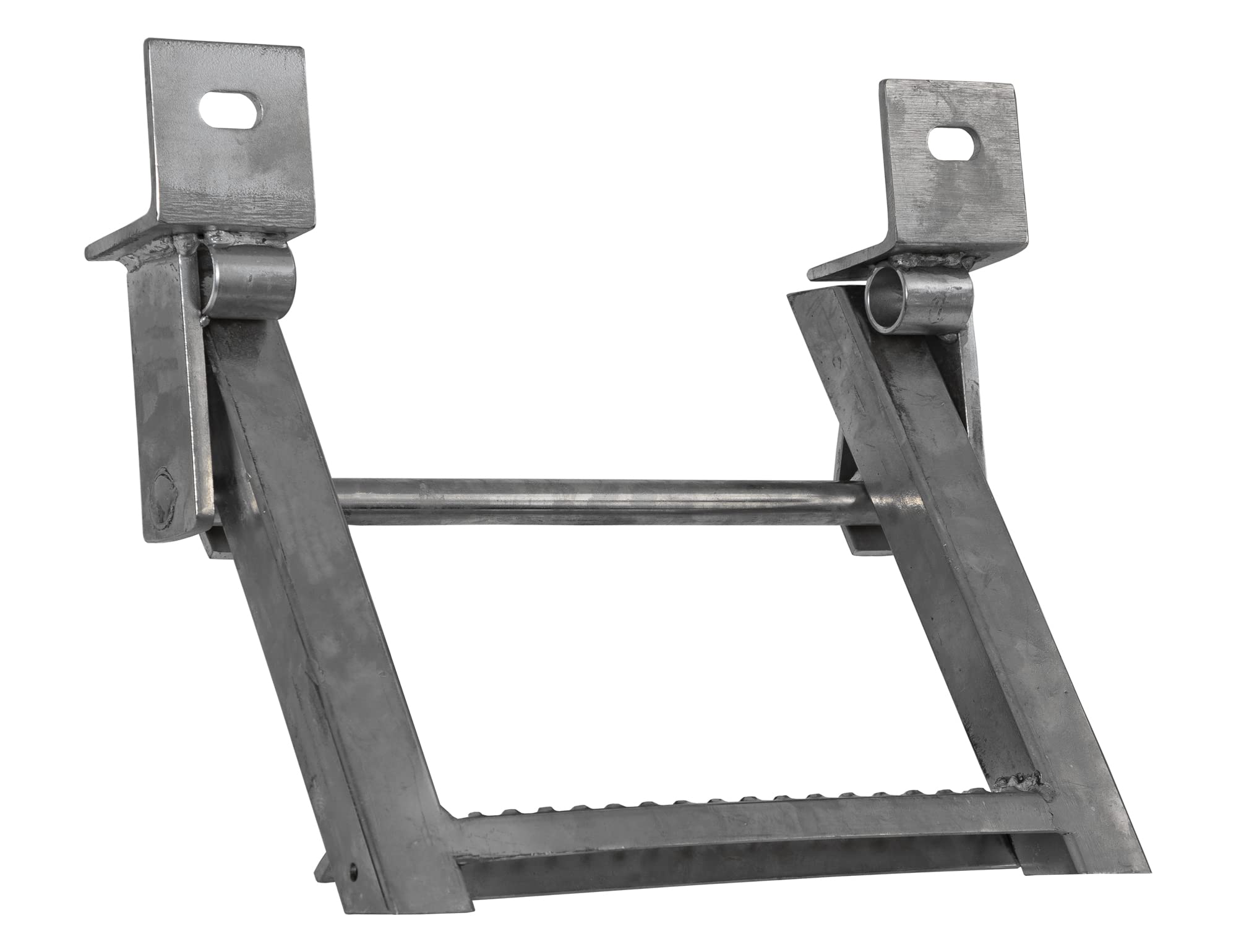 Buyers Products 1-Rung Stainless Steel RS1SS Retractable Truck Step, 17.38 X 15 Inch, Non-Slip Treads with L-Shaped Bracket, 14 Inch Bolt Center, Truck & Trailer Accessories