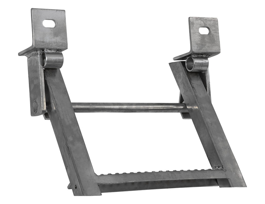 Buyers Products 1-Rung Stainless Steel RS1SS Retractable Truck Step, 17.38 X 15 Inch, Non-Slip Treads with L-Shaped Bracket, 14 Inch Bolt Center, Truck & Trailer Accessories