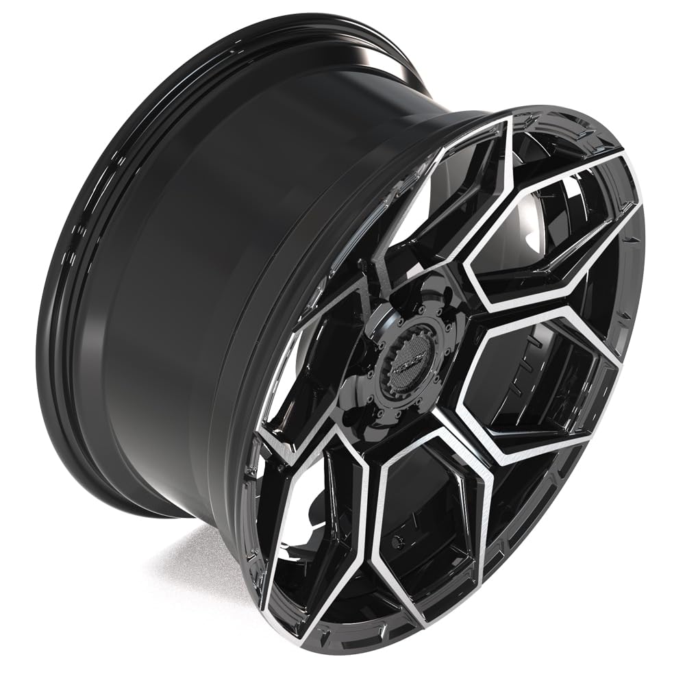 4PLAY Wheels 20 Inch Rim 4PS26 Fits 6x135 & 6x139.7 20x9 Gloss Black Brushed with Tinted Clear (1)