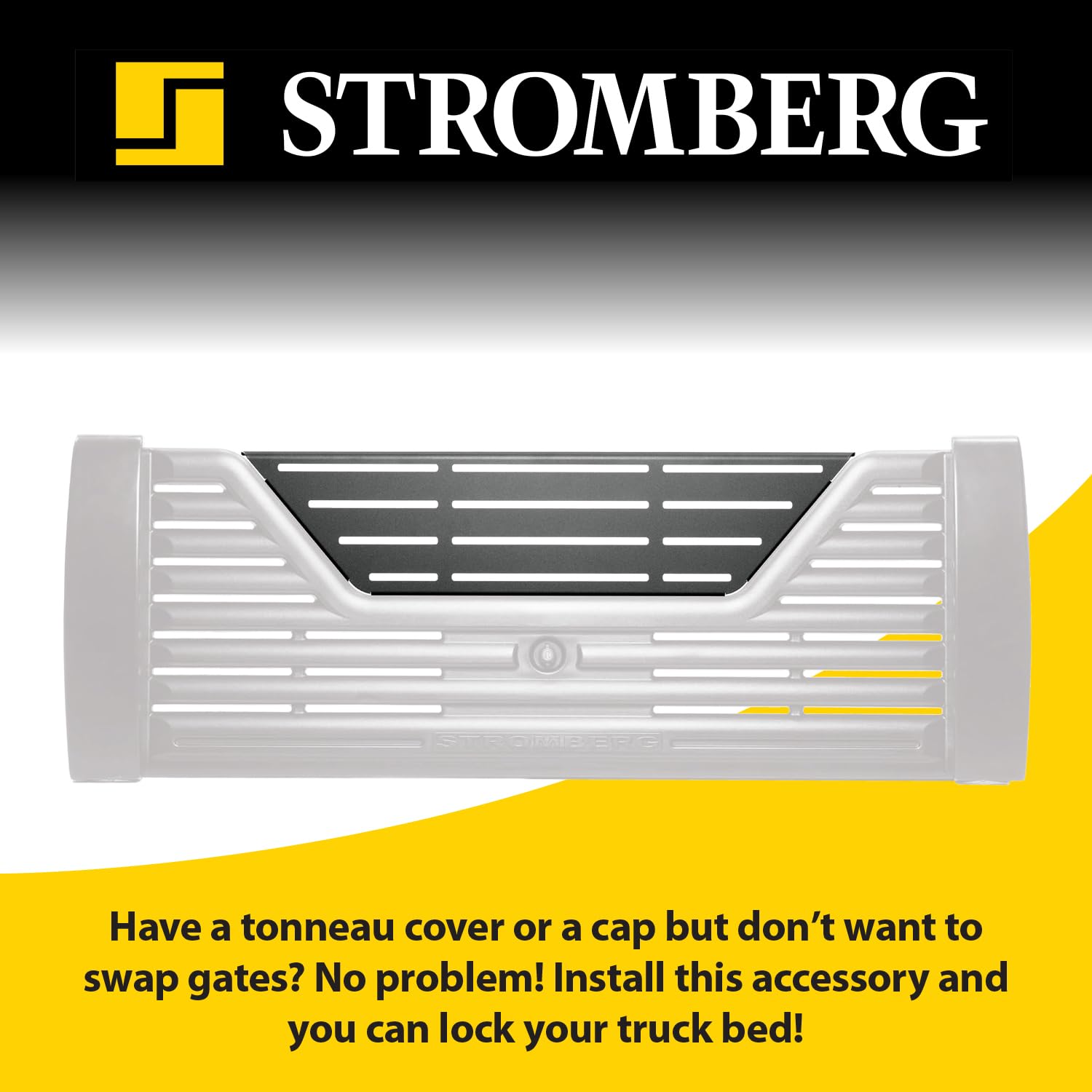 Stromberg Carlson VI-4000 Louvered Tailgate Insert for 4000 Series Fifth Wheel Gates - Protection Accessory, Bolt Install, Easy Installment Accessory Tool Kit for Trucks - Black