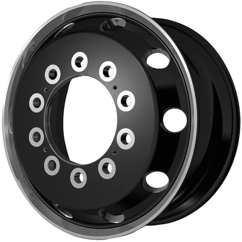 ATX JOURNEY AO404 G-BLK POL LP Wheel with Aluminum (24.5 x 8.25 inches /10 x 285 mm, 144 mm Offset)
