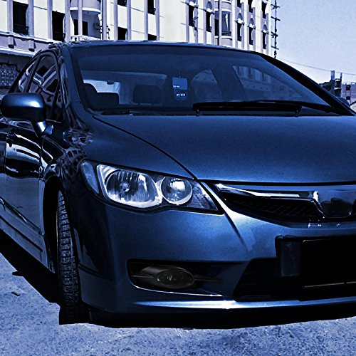 Fog Lights Spec-D Tuning Smoke Lens + H11 Bulbs + Switch Included Compatible with Honda Civic 2Dr Coupe 2009-2011 L+R Pair Assembly