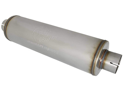 MACH Force-Xp Muffler AFE Filters 49M00024 409 Stainless Steel 3.5 in. Inlet/Center Outlet 24 in. Body/Round 7 in. Body Diameter