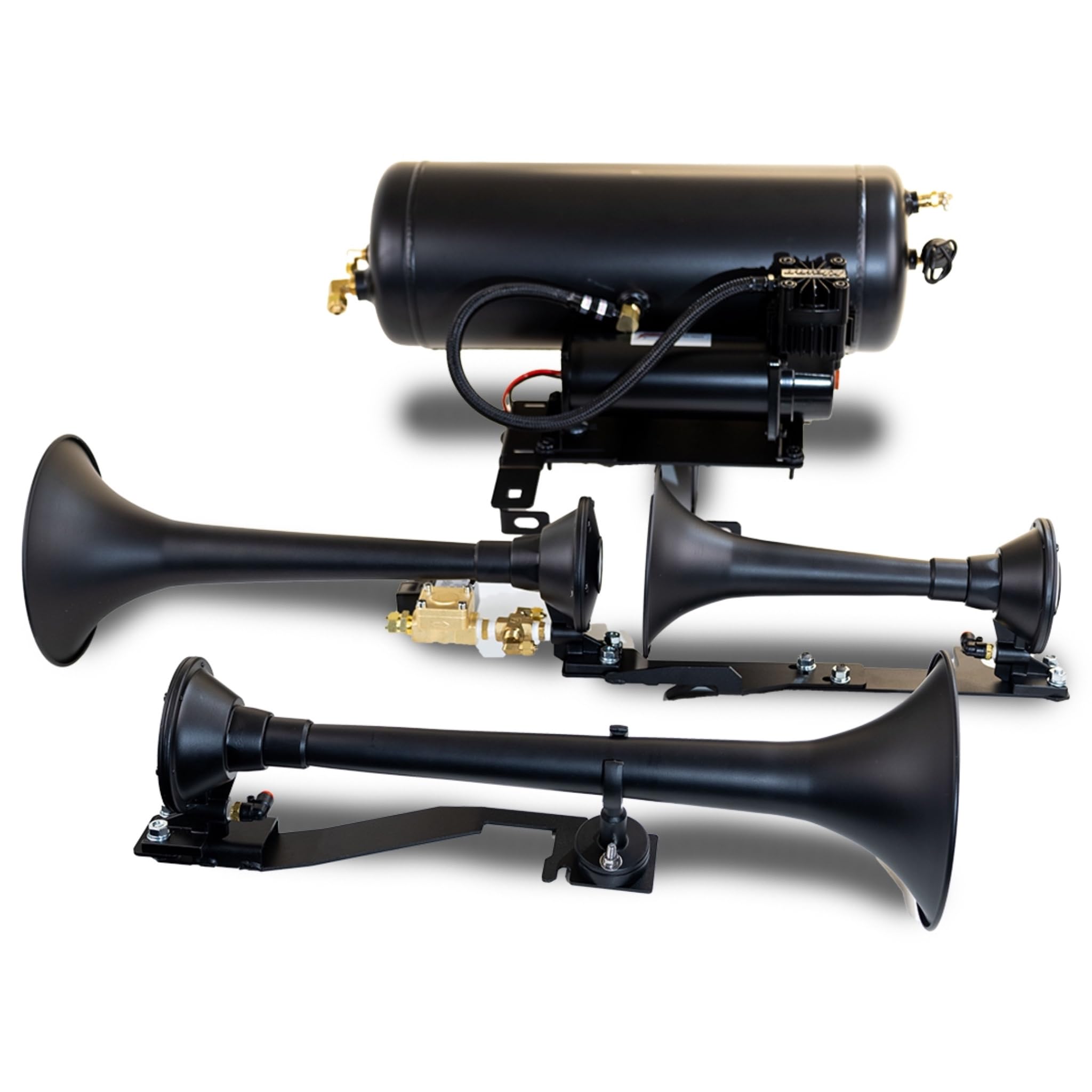 TRAIN HORN AND ONBOARD AIR SYSTEMS DIRECT FIT FOR 2019-2024 RAM 1500 - Totally Bad Ass - Model 730 Train Horn and Onboard Air System