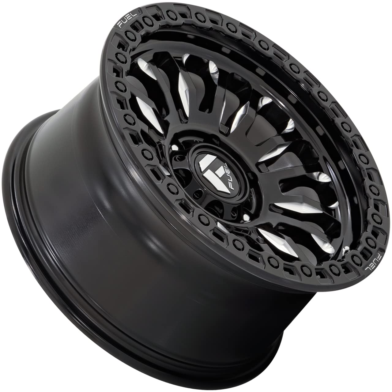 FC857 RINCON FUEL OFF-ROAD 18X9 6X5.5 4.53-12mm GLOSS BLACK MILLED - FC857BE18906812N