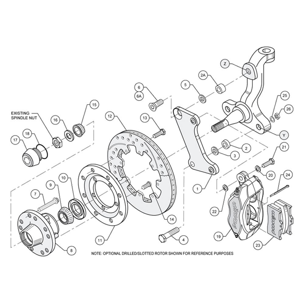 Front FDLI Kit,12.19", Drill-Zinc,Red
