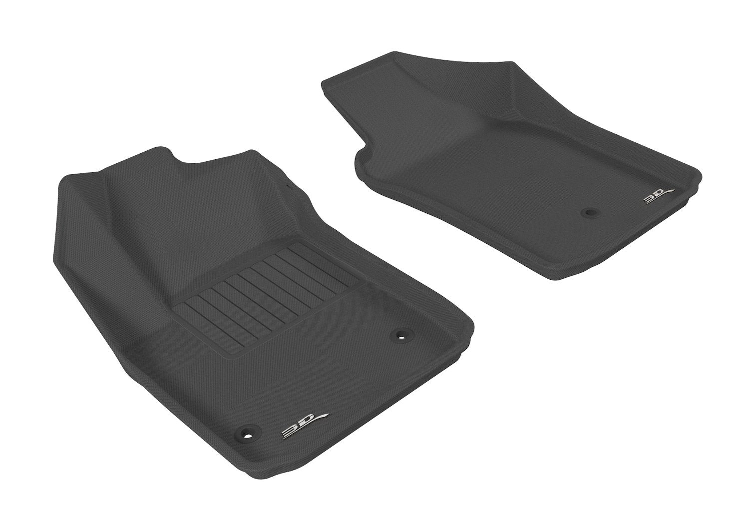 Kagu 3D MAXpider Custom Fit Floor Mat (Black) Compatible with Fiat 500/500E/Abarth 2012-2019 - Front Row