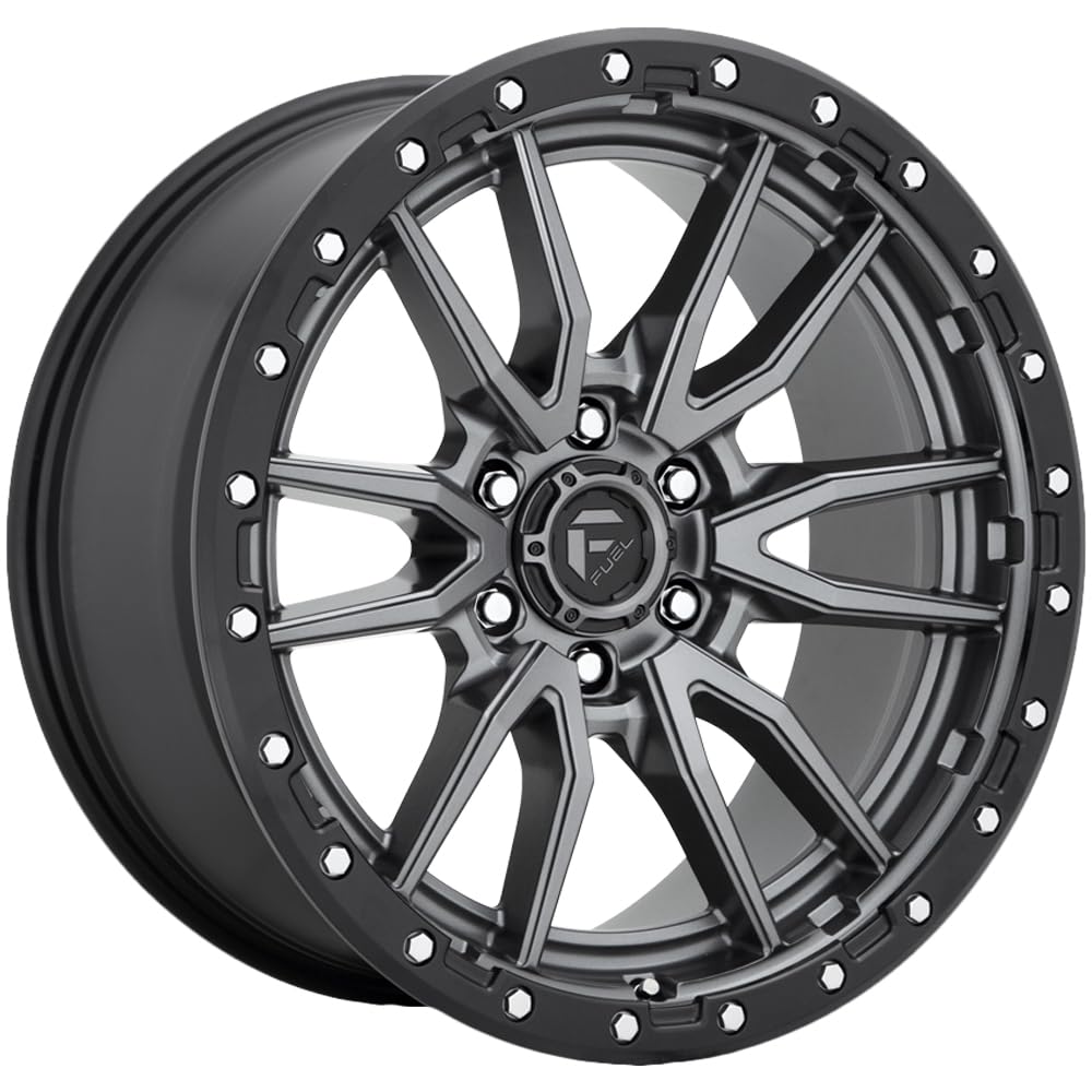 1PC FUEL REBEL 18x9 6x139.70 MATTE GUN METAL BLACK BEAD RING (-12 mm) Wheel Rim