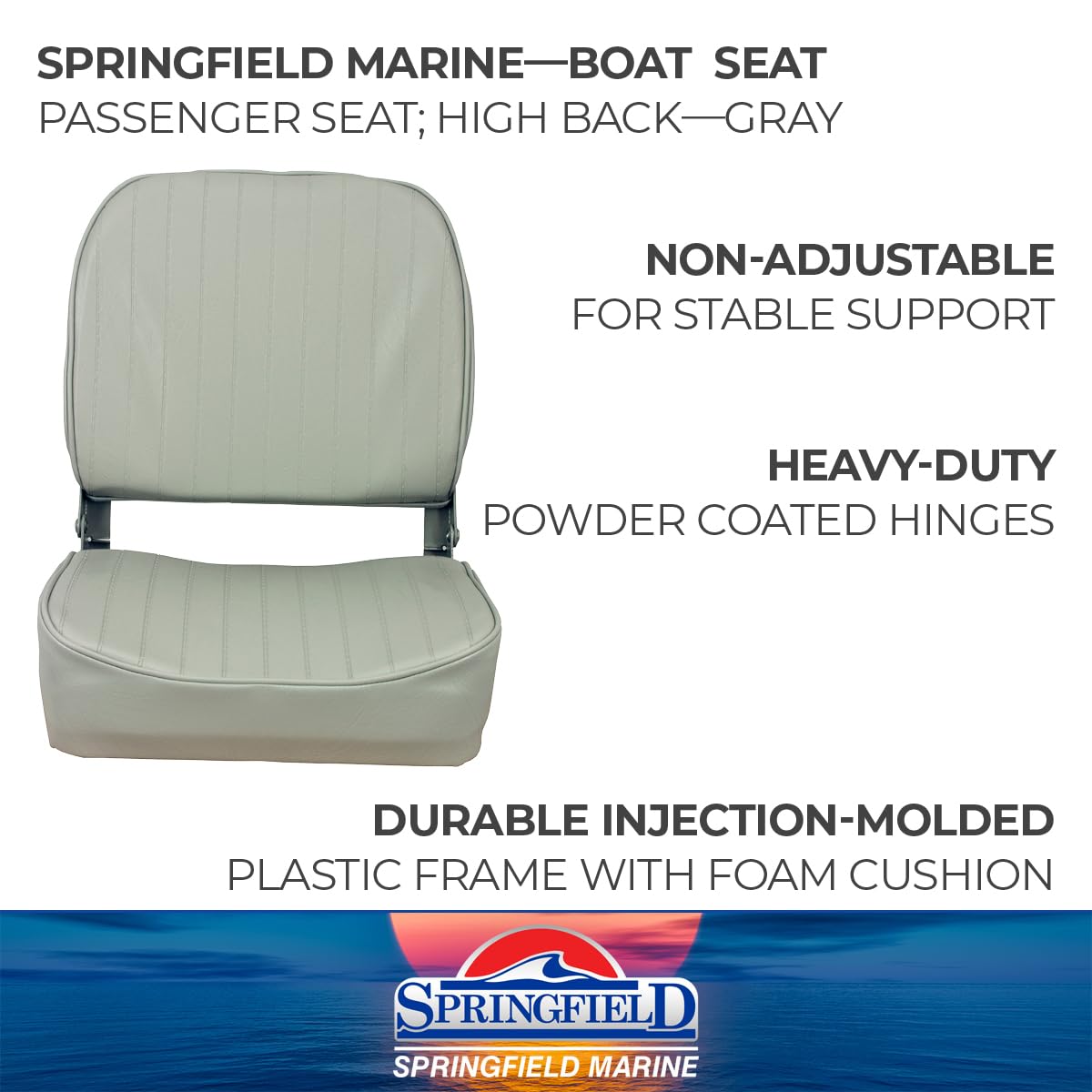 Gray Springfield 1040623 Economy Folding Seat