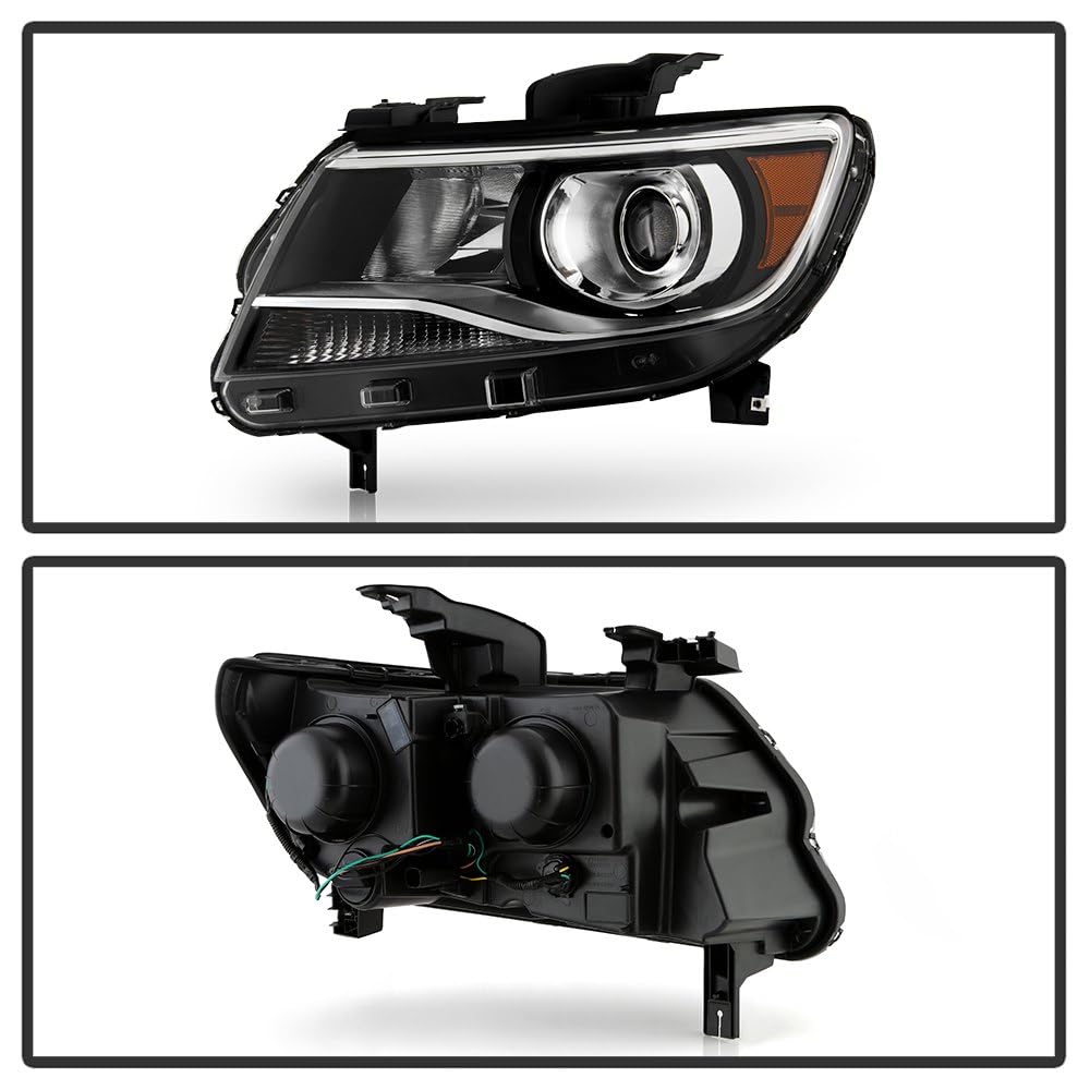 Chevy Colorado 2015-2021 LT/Z71/ZR2 Spyder Halogen Projector Headlight - Low Beam-H11(Included) ; High Beam-H9(Included) ; Signal-3157(Included) - OE Left (Partlink GM2502408) (OE# 84707375)