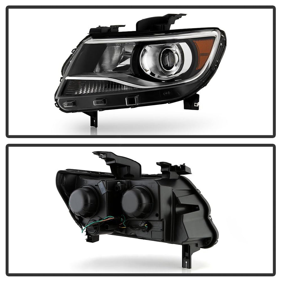 Chevy Colorado 2015-2021 LT/Z71/ZR2 Spyder Halogen Projector Headlight - Low Beam-H11(Included) ; High Beam-H9(Included) ; Signal-3157(Included) - OE Left (Partlink GM2502408) (OE# 84707375)