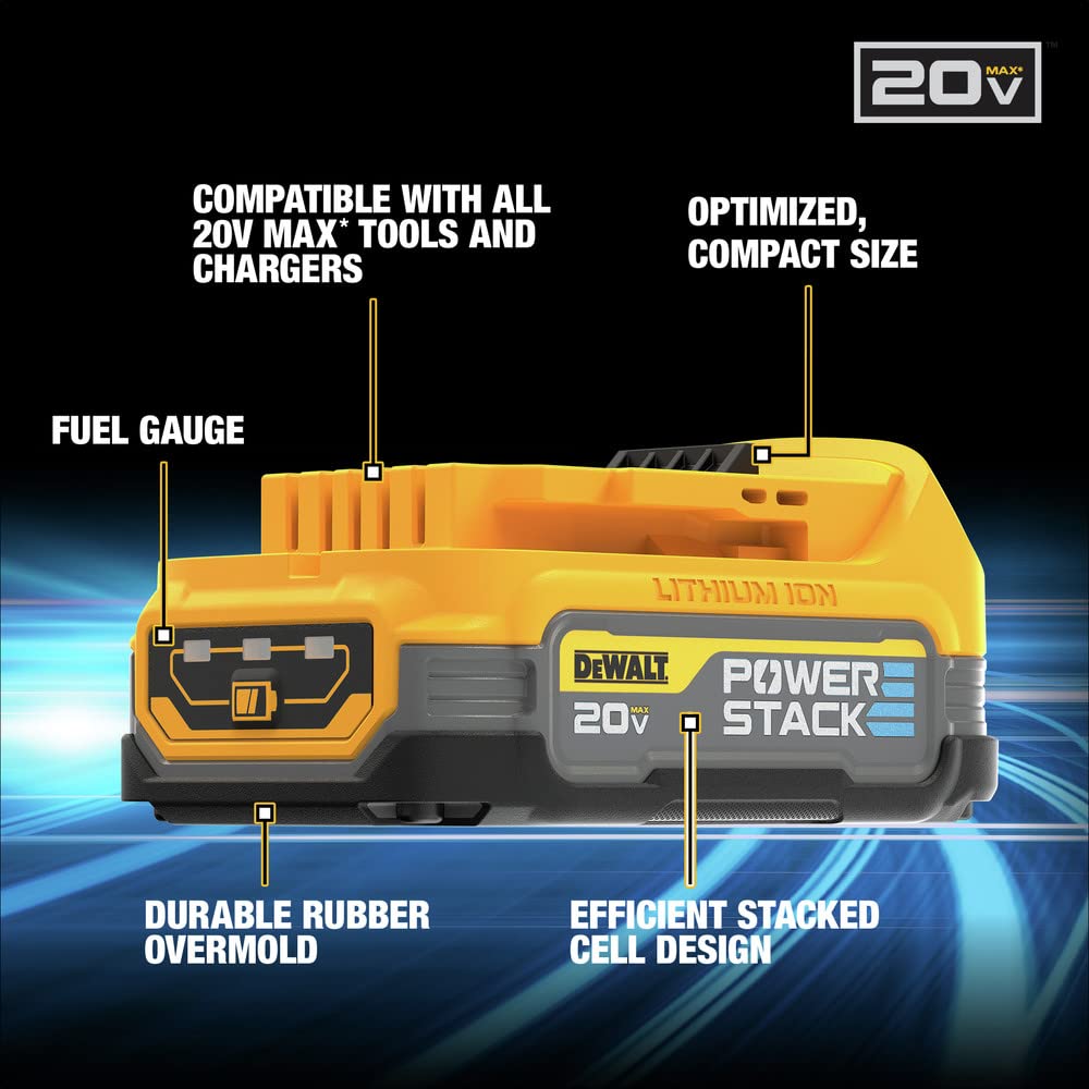 20V MAX* DEWALT Starter Kit with POWERSTACK Compact Battery and Charger (DCBP034C)