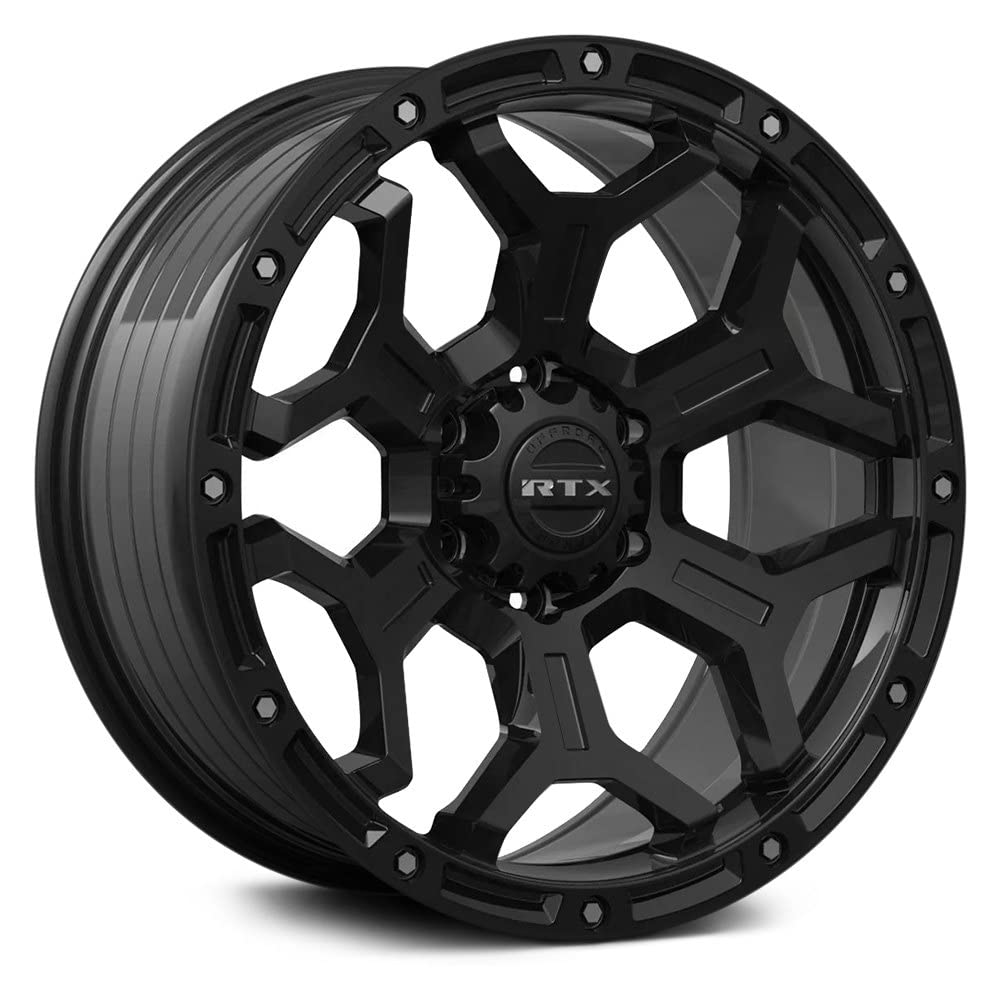 Custom RTX GOLIATH Wheel - 17x9, -15 Offset, 5x127 Bolt Pattern, 71.5mm Hub - Satin Black with Milled Rivets Rim