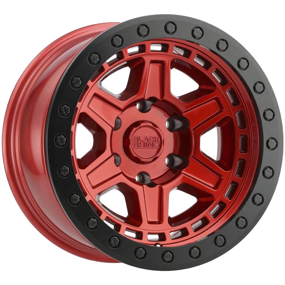 RENO Black Rhino Hard Alloys 17X9, 5X5.0, 4.29, -18mm CANDY RED W/ BLACK RING & BOLTS - 1790REN-85127R71