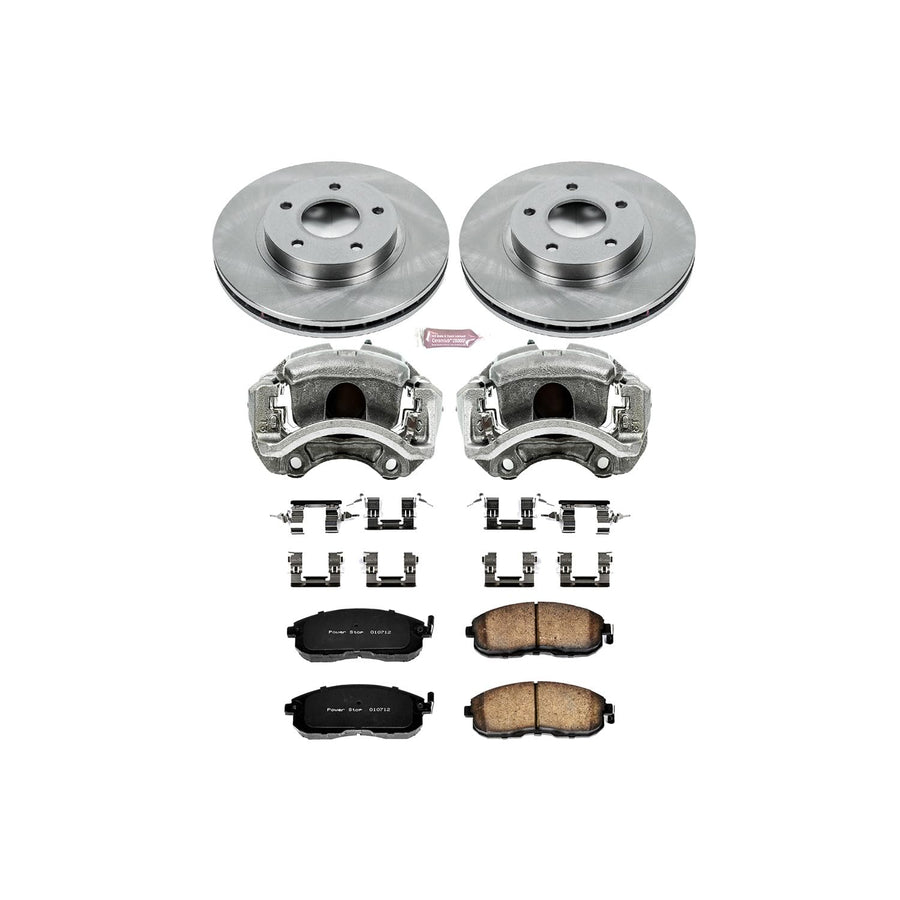 Power Stop KCOE3137 1-Click Autospecialty OE Replacement Brake Kit with Calipers For Nissan Maxima 2000-2001 [Model Specific]
