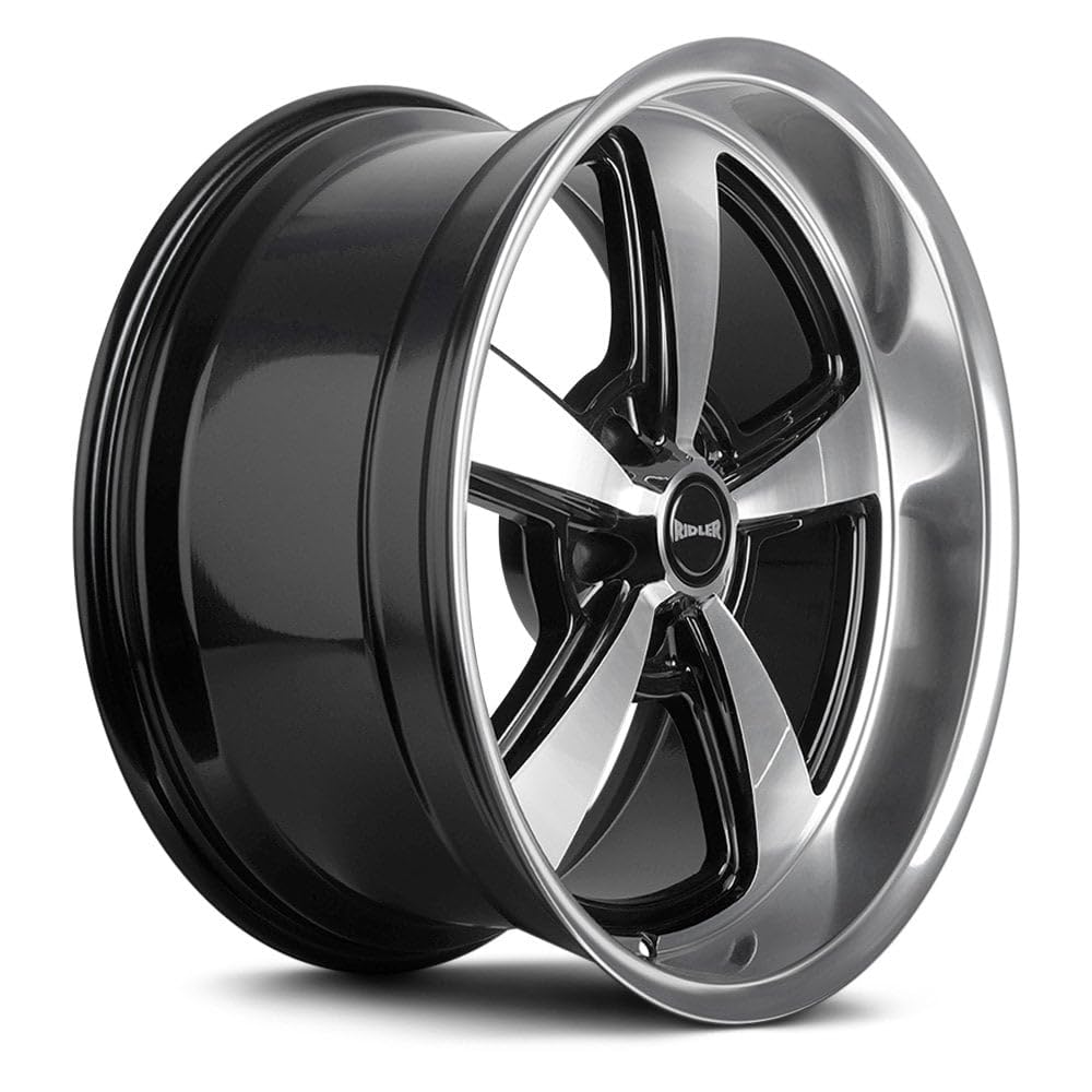 RIDLER 652 Gloss Black with Diamond Cut FACE & Lip 18X8 5-139.7 0MM 108.1MM 652