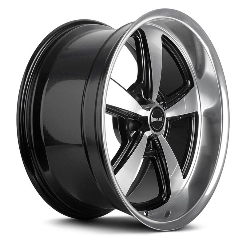 RIDLER 652 Gloss Black with Diamond Cut FACE & Lip 18X8 5-139.7 0MM 108.1MM 652