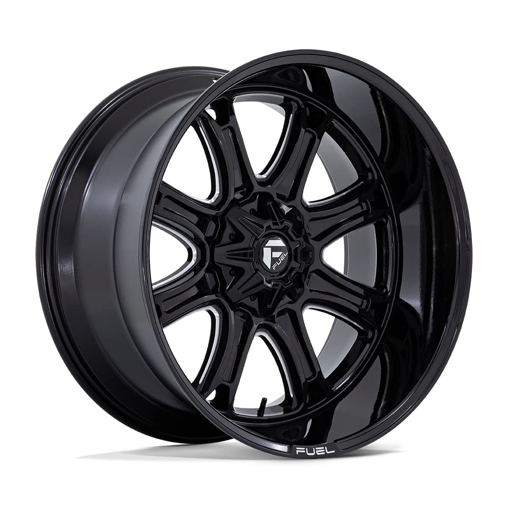 1PC Fuel D853 24X12 5X5.5/150 G-BLK MILL -44MM - FC853BE24128644N