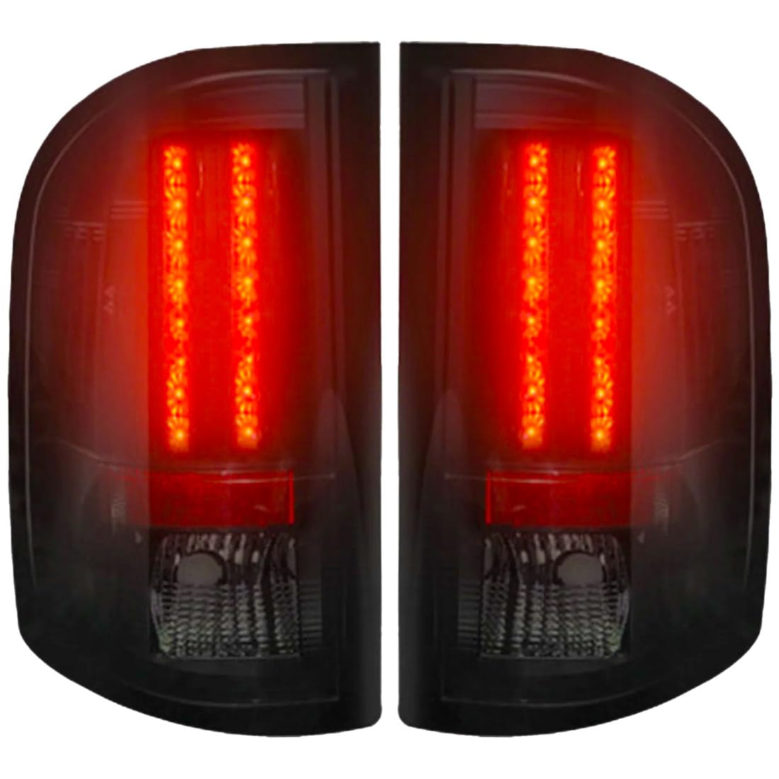 RECON - Fits 07-14 Chevy Silverado (Dually) & GMC Sierra (Dually) Ultra Bright LED Tail Lights (SMOKED LENS) Fits 07-13 Chevy Silverado (Single Wheels)