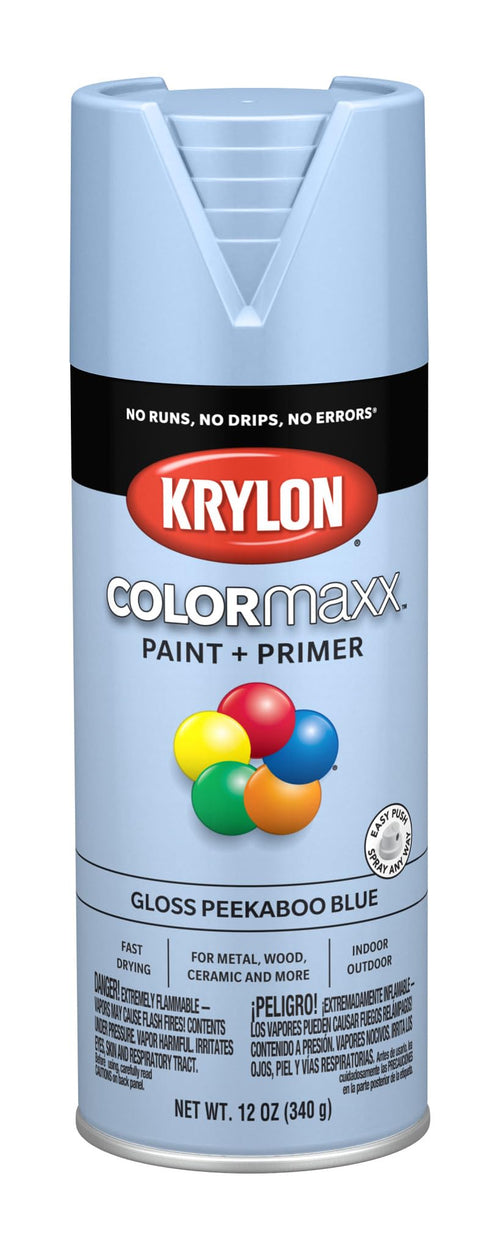 Colormaxx Krylon Aerosol Paint, 12 Ounce (Pack of 1), Peekaboo Blue