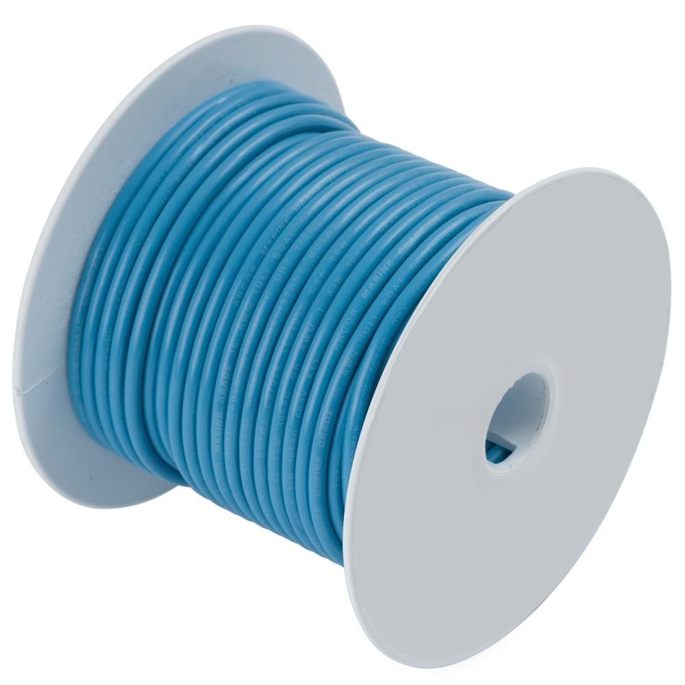 Marine Grade Ancor 101910 Electrical Primary Tinned Copper Boat Wiring (16-Gauge, Light Blue, 100-Feet)