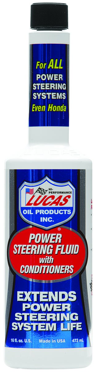 10442 Lucas Oil Power Steering Fluid With Conditioner, 16 oz, Bottle, Amber, Liquid