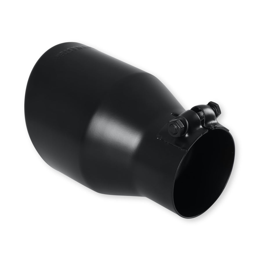 Flowmaster Exhaust Tip 15407B 4.5 Inch Angle Cut Black Ceramic Coated 304 Stainless Steel Fits 3 Inch Tubing 7 Inch Long - Clamp On - Sold Individually