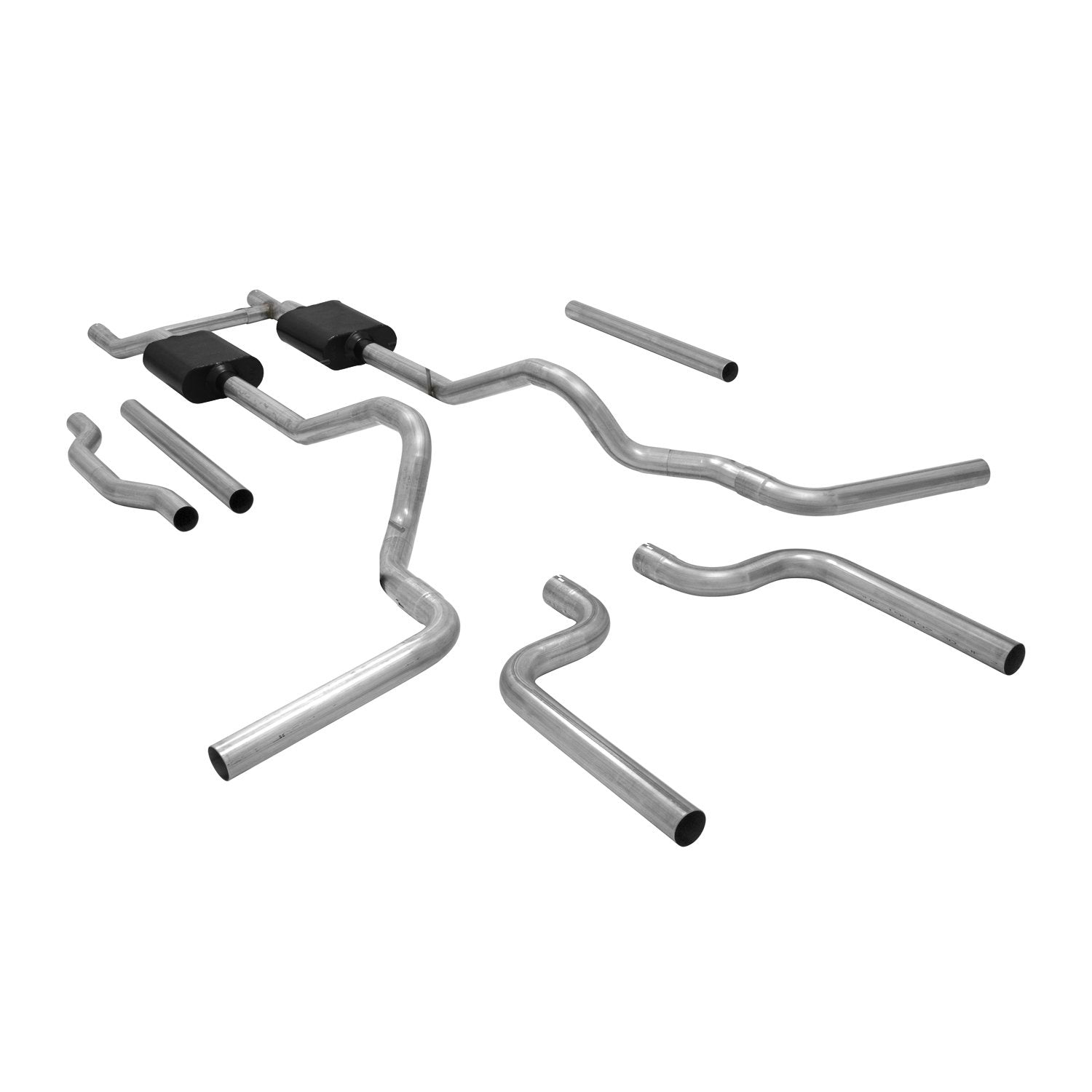 Flowmaster 17742 Crossmember-Back American Thunder Exhaust Kit 2.5 Inch Aluminized Steel Compatible with 1973-1974 Chevy and GMC C10 C20 2wd with V8 engines