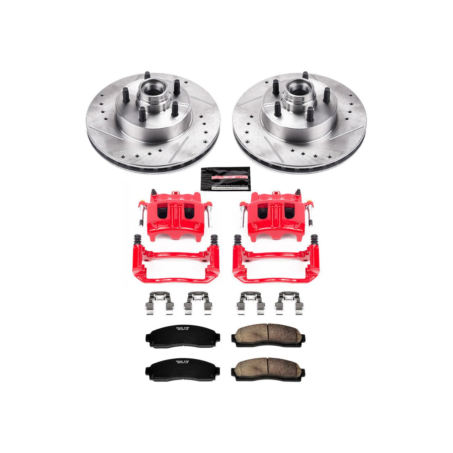 Power Stop Z23 Evolution Sport Performance Brake Kit with Caliper For Ford Ranger 2010-2011 [Model Specific]