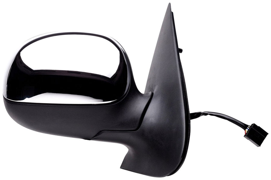 Fit System Passenger Side Mirror 61131F for Ford Expedition/Lincoln Navigator, F150/F250 LD 4 Door Crew Cab, Black, w/o Signal, w/Chrome Cover, Foldaway, Power