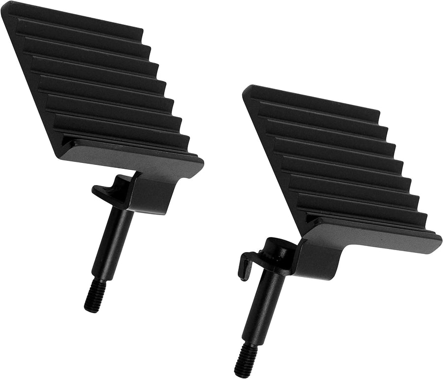 Offroad FISHBONE Foot Peg Set (Driver & Passenger), JL - 2018 - Up, Black Powder Coated Steel
