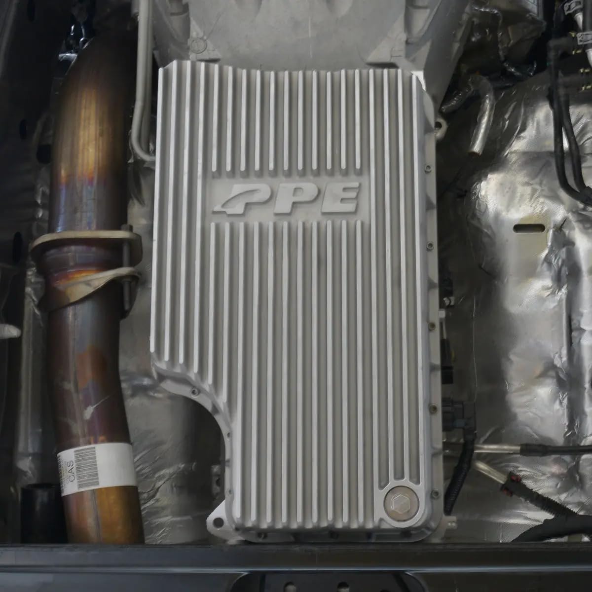 Heavy Duty PPE Transmission Pan (Brushed) 328052010 Compatible with 2011-2019 Ford 6.7L with 6R140 Transmission