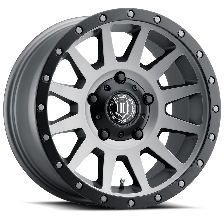 17 x 8.5/5 x 150 ICON Alloys Compression, Titanium, 25mm Offset, 5.75" BS, 2017855557TT