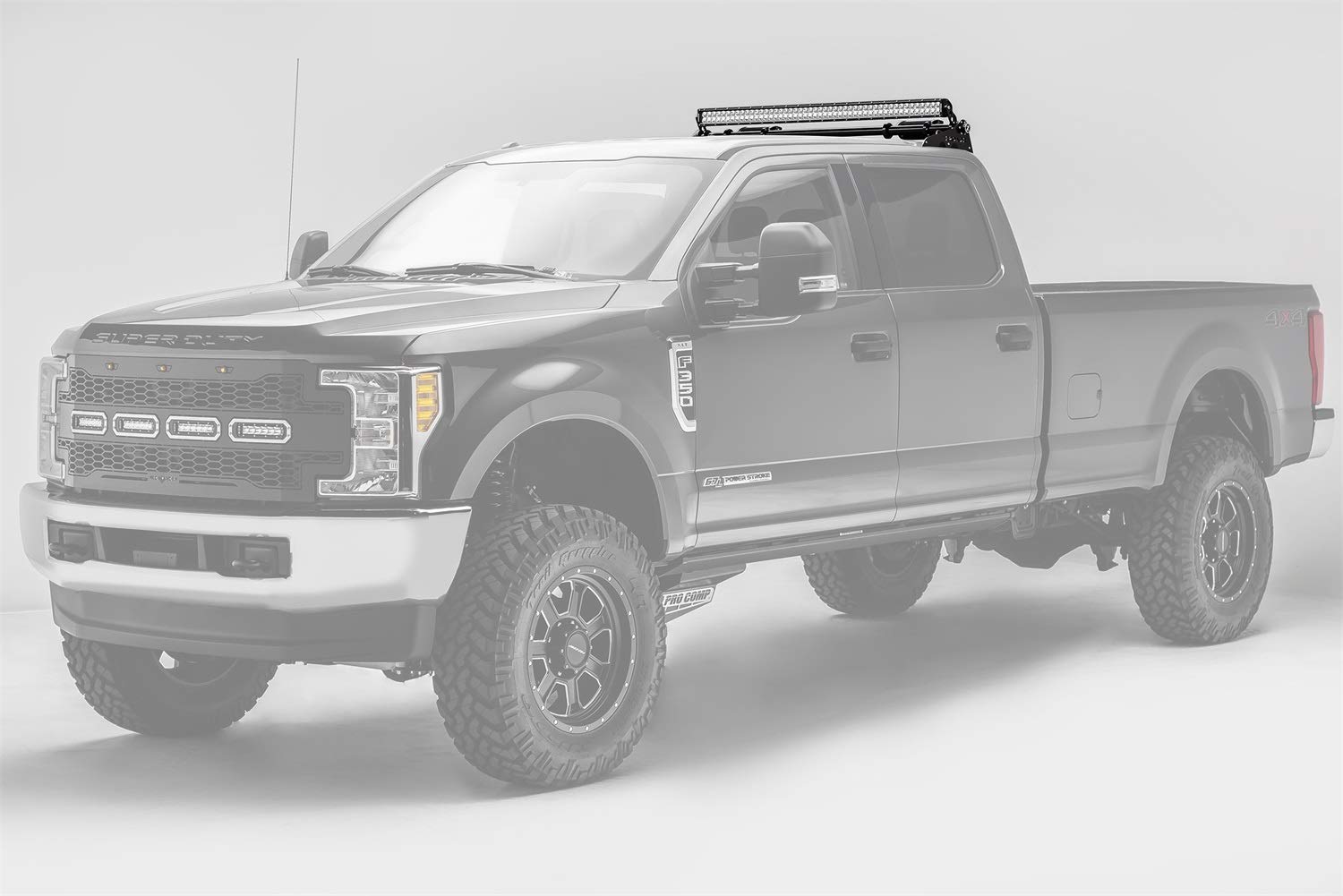 ZROADZ Modular Rack Compatible with Ford (2017-2022) Super Duty LED Bracket adjustable to mount up to (4) various size LED Light Bars - PN #Z355471, Black
