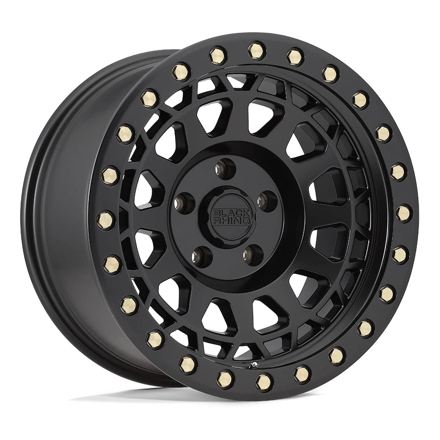 PRIMM Black Rhino Hard Alloys 17X9 5X4.5 4.29-18mm MATTE BLACK W/BRASS BOLTS - 1790PRM-85114M71