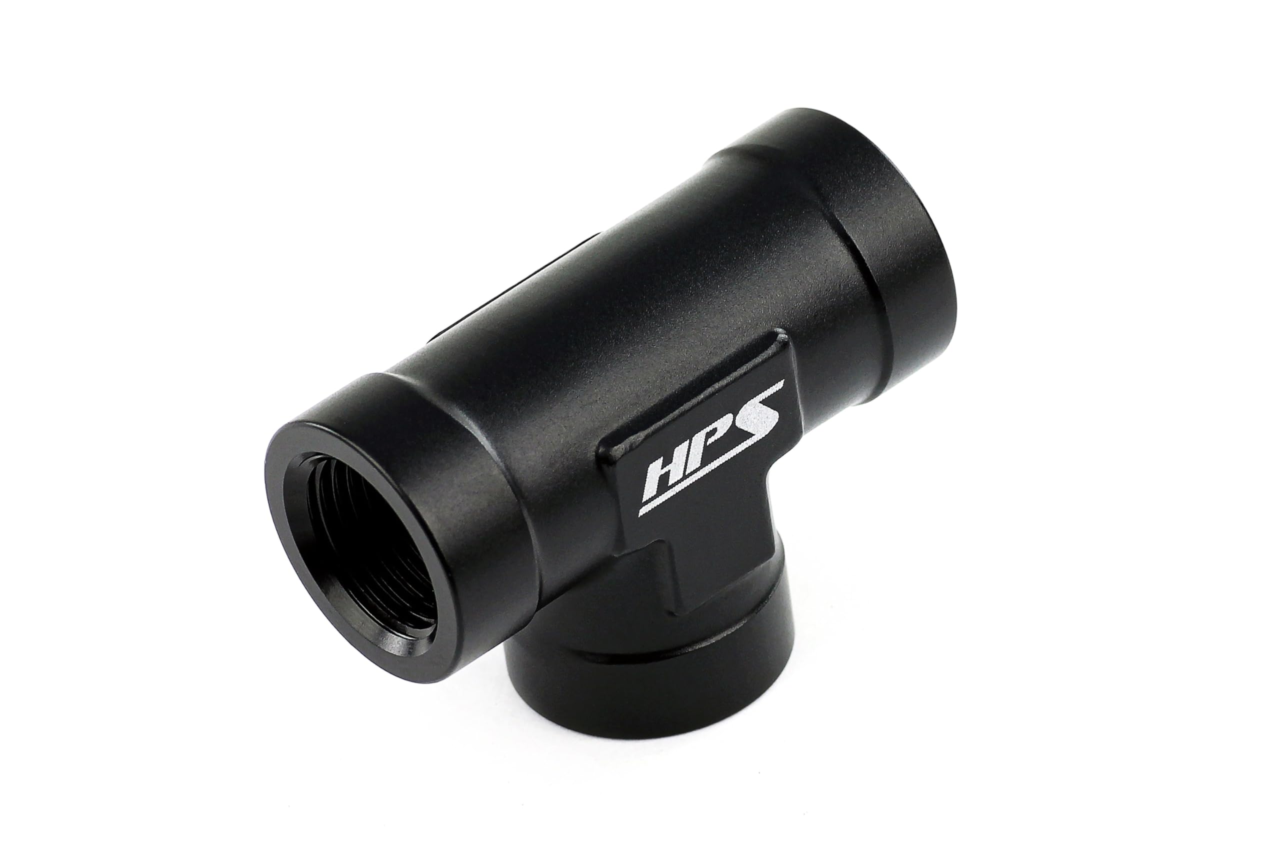 AN917-01 HPS NPT Female Tee Coupler Adapter Fitting, Aluminum, Size: 1/8 NPT Female, Angle: Tee, Black