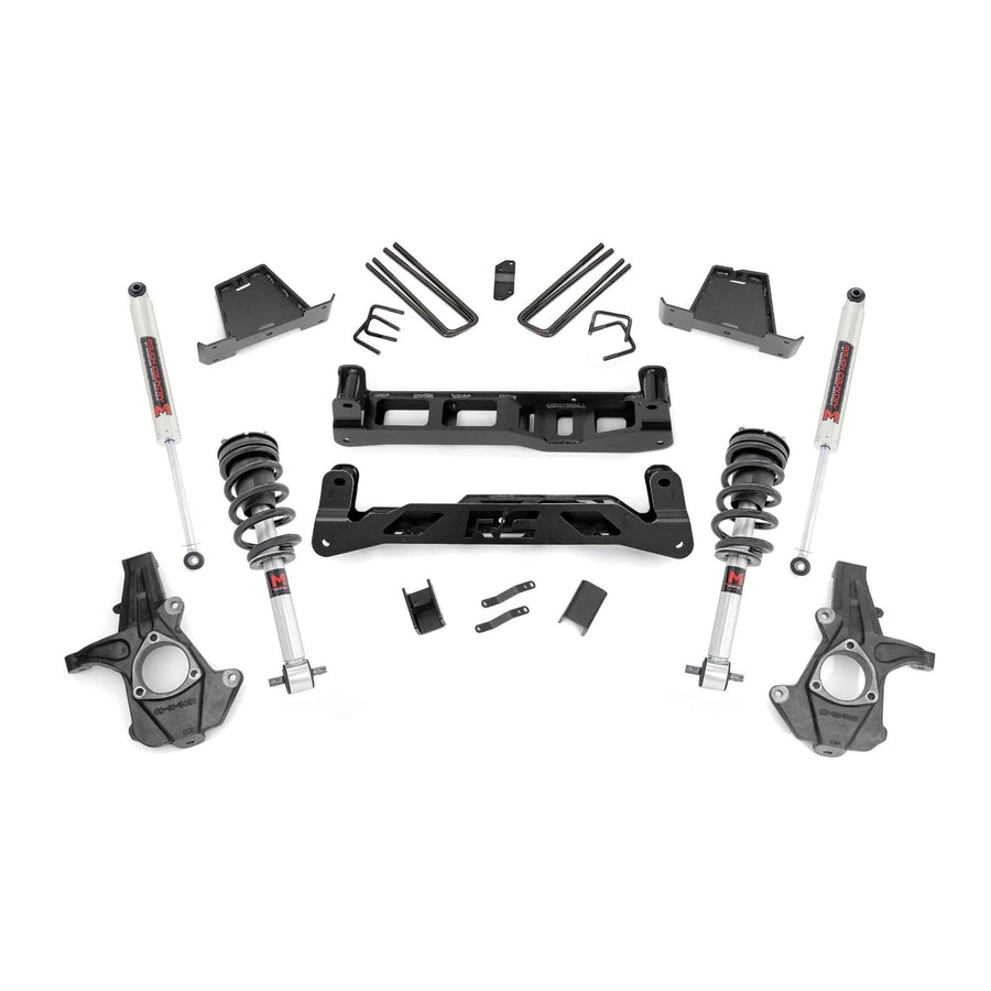 Rough Country 7.5" Lift Kit Suspension with M1 Struts/M1 Shocks for Chevy Silverado & GMC Sierra 1500 (2007-2013) 2WD
