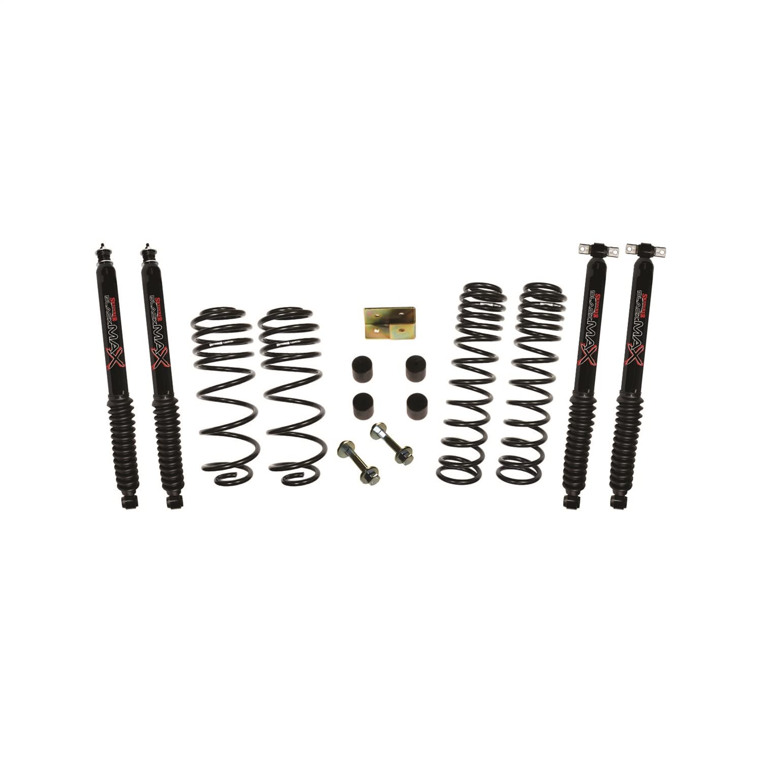 Skyjacker Long Travel Series TJ25BPBLT Suspension Lift Kit w/Shocks; 2.5 in. Lift; Dual Rate Long Travel; Incl. Black Max Shocks;