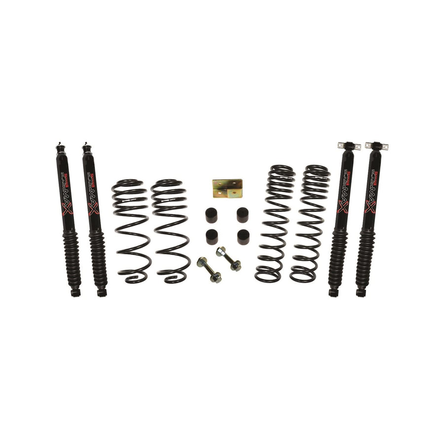 Skyjacker Long Travel Series TJ25BPBLT Suspension Lift Kit w/Shocks; 2.5 in. Lift; Dual Rate Long Travel; Incl. Black Max Shocks;