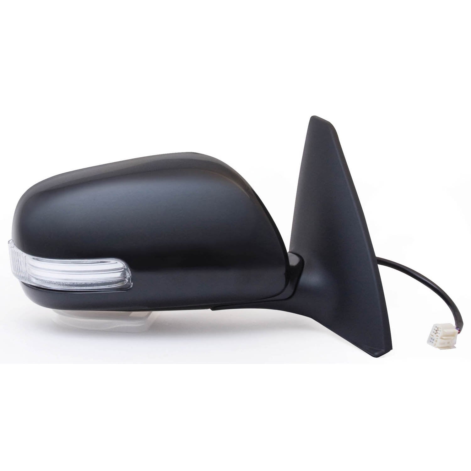 Fit System Mirror Passenger Side for Scion tC, w/Turn Signal, Black, PTM Cover, Foldaway, Power