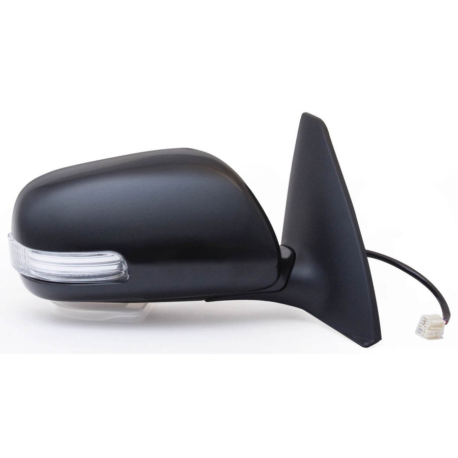 Fit System Mirror Passenger Side for Scion tC, w/Turn Signal, Black, PTM Cover, Foldaway, Power