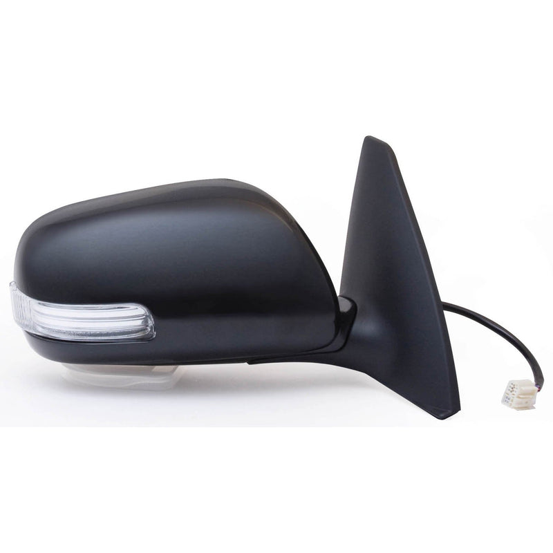 Fit System Mirror Passenger Side for Scion tC, w/Turn Signal, Black, PTM Cover, Foldaway, Power