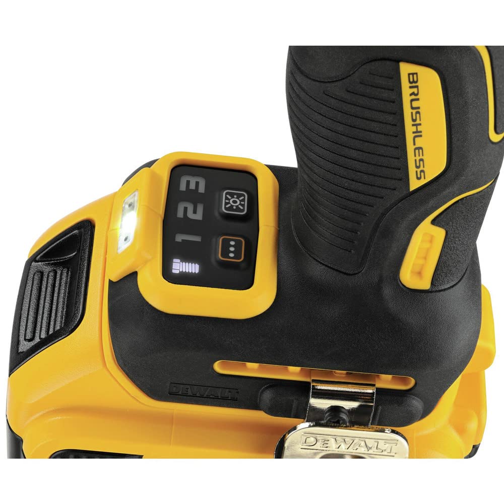 DEWALT 20V MAX Cordless Impact Wrench, Hog Ring 1/2', Includes LED Work Light and Belt Clip, Bare Tool Only (DCF891B)