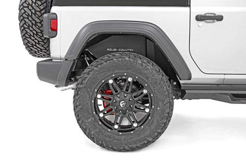 Rough Country Inner Fenders Rear for 2018-2023 Jeep Wrangler JL - 10498A Black