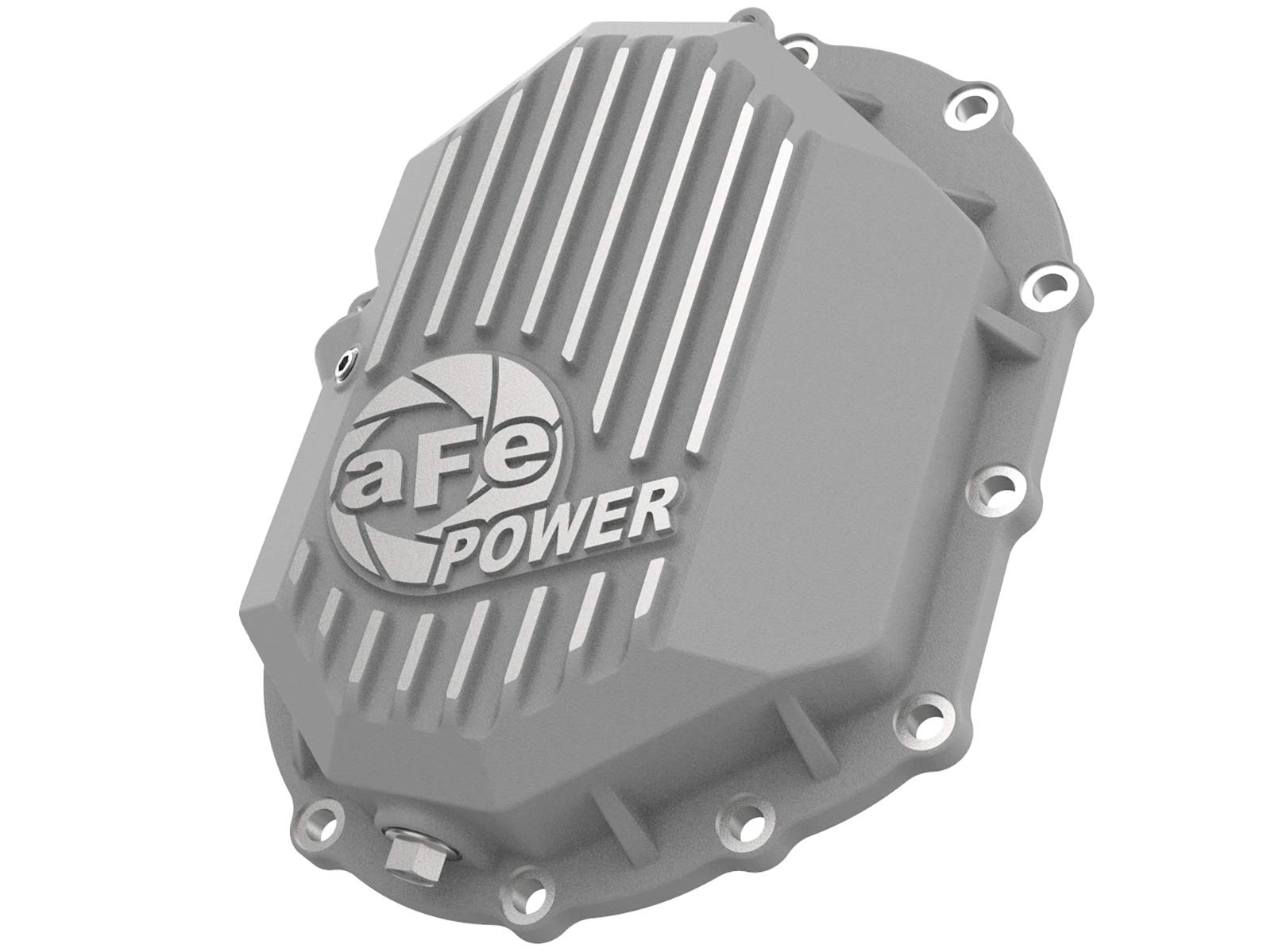 aFe POWER Front Differential Cover Street Series Raw w/Machined Fins - #46-71050A - GM 2500/3500 11-20 V8-6.0L/6.6L (AAM 9.25)