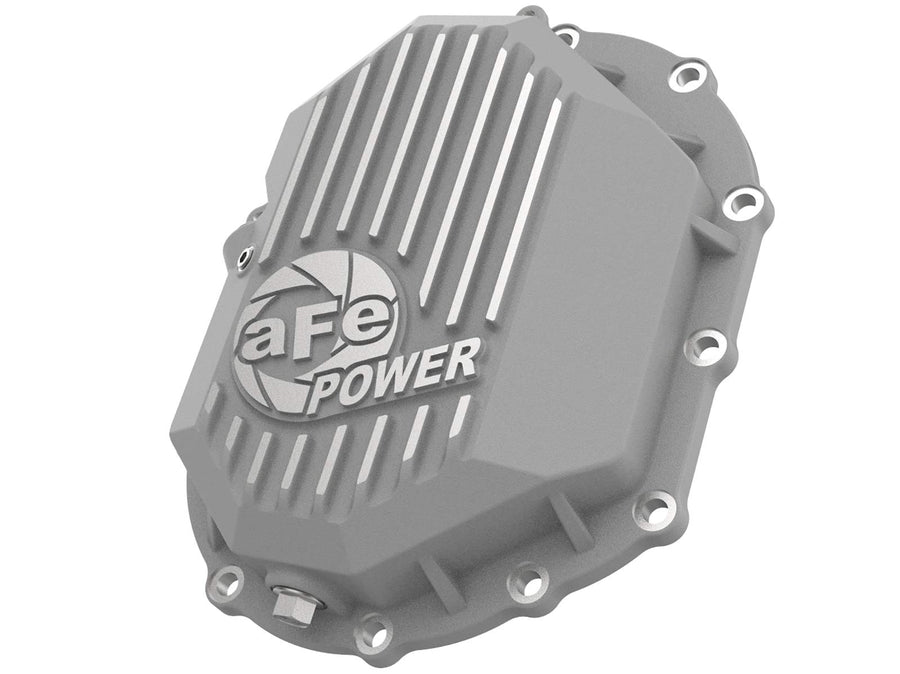 aFe POWER Front Differential Cover Street Series Raw w/Machined Fins - #46-71050A - GM 2500/3500 11-20 V8-6.0L/6.6L (AAM 9.25)