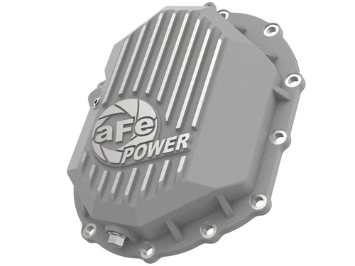 aFe POWER Front Differential Cover Street Series Raw w/Machined Fins - #46-71050A - GM 2500/3500 11-20 V8-6.0L/6.6L (AAM 9.25)